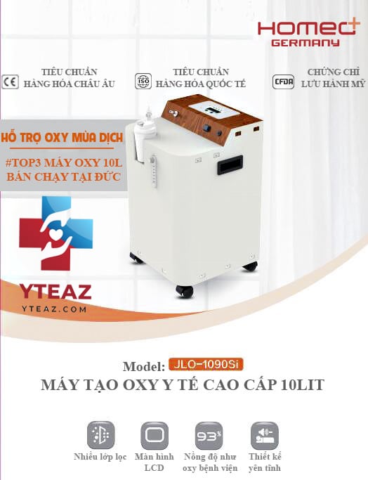 Máy tạo oxy Homed 10 Lít - JLO 1090Si Thương hiệu Đức
