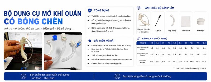 Bộ Mở Khí Quản 2 Nòng 