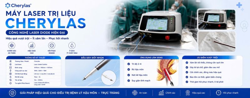 Máy Laser Điều Trị Trĩ Cherylas 15N – Công Nghệ Laser Diod Hiện Đại Trong Điều Trị Bệnh Trĩ